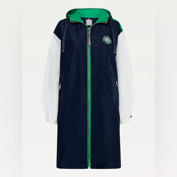 NWT Tommy Hilfiger Women Essential Water Repellent Colour-Blocked Parka size XS - Picture 2 of 10